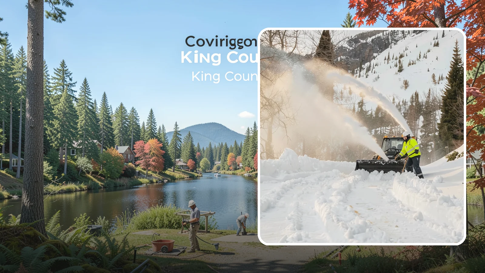 Snow Blowing Services in Covington, King County, WA - We use snow blowers to clear larger residential surfaces quickly when accumulation piles up.