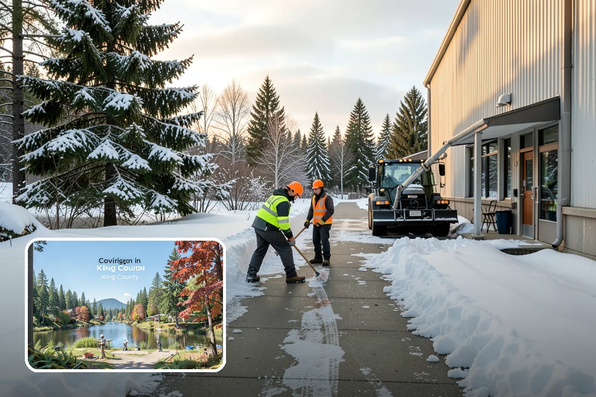 Snow Blowing Services in Covington, King County, WA - Clears long drives and wide walks quickly
