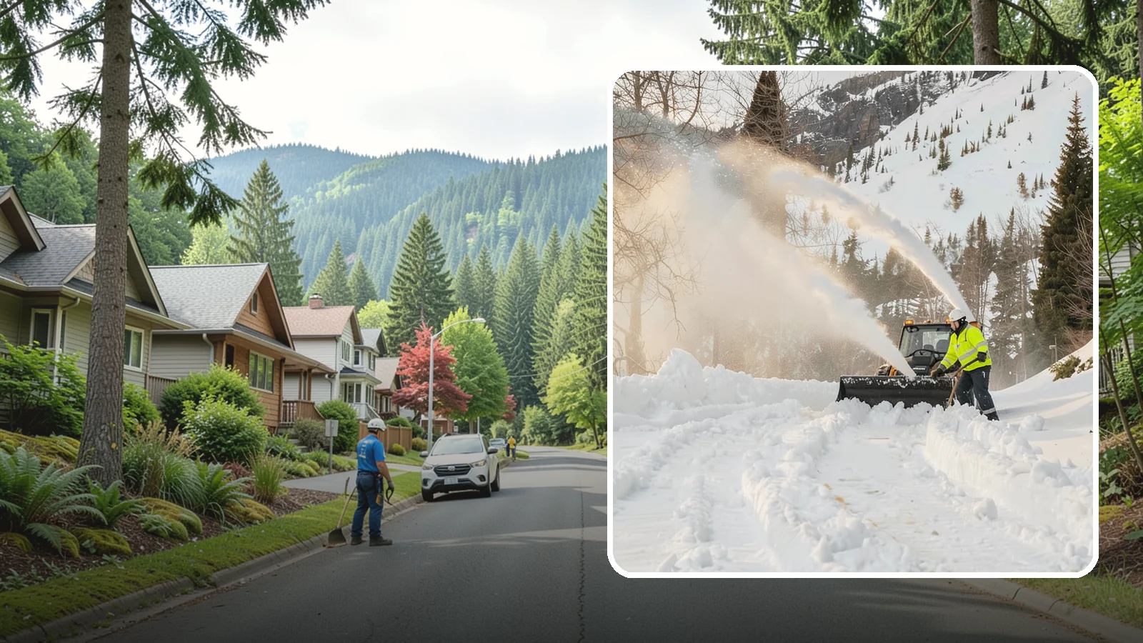 Snow Blowing Services in Darrington, Snohomish County, WA - We use snow blowers to clear larger residential surfaces quickly when accumulation piles up.