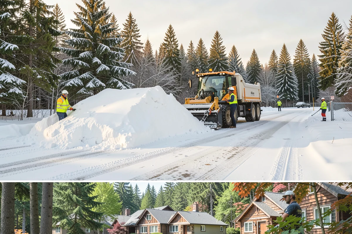 Snow Blowing Services in Edgewood, Pierce County, WA - Reserve snow-blowing service before winter so wide surfaces are handled from the first heavy storm.