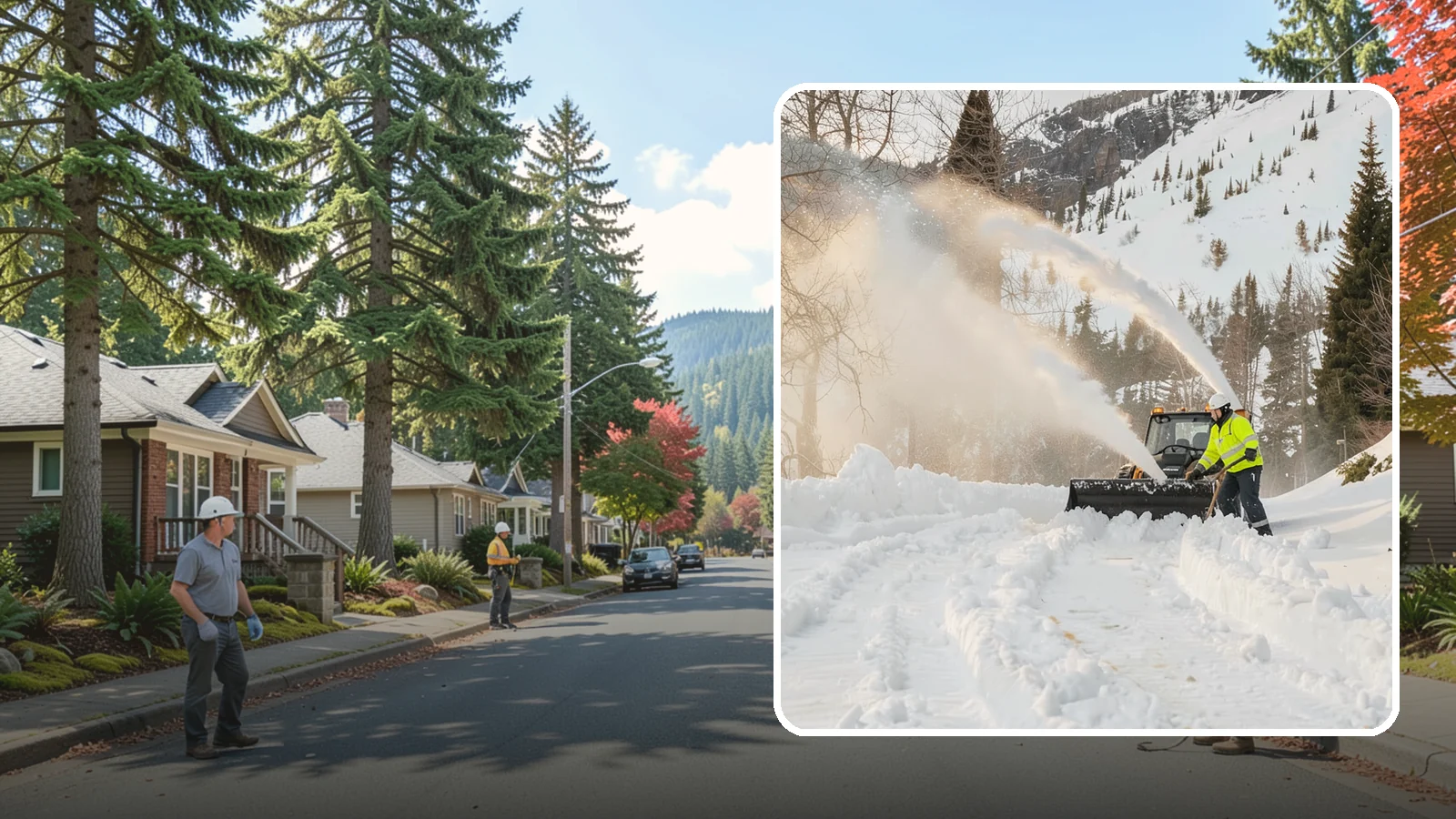 Snow Blowing Services in Hunts Point, King County, WA - We use snow blowers to clear larger residential surfaces quickly when accumulation piles up.
