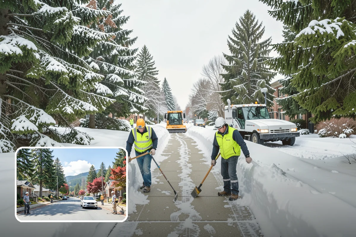 Snow Blowing Services in Hunts Point, King County, WA - Clears long drives and wide walks quickly