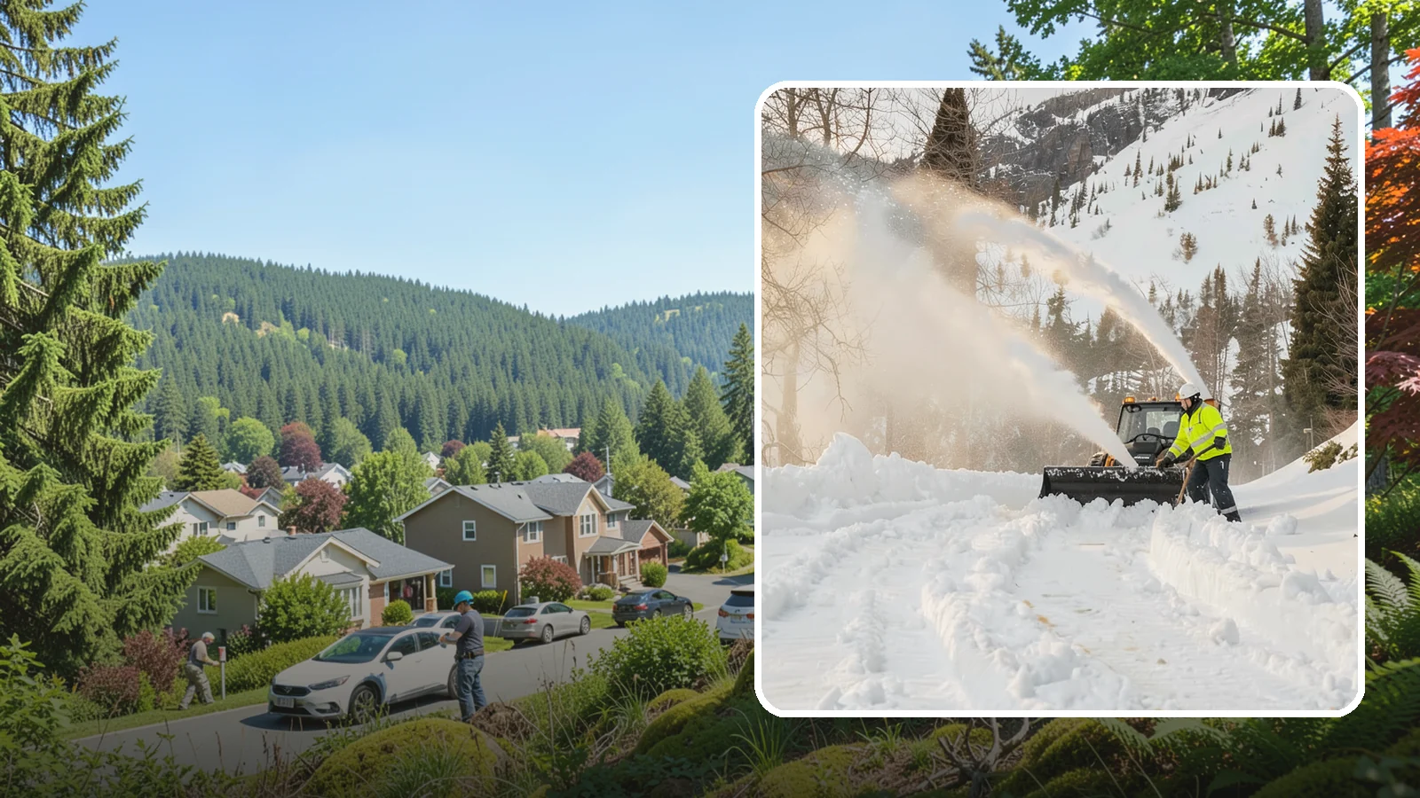Snow Blowing Services in Index, Snohomish County, WA - We use snow blowers to clear larger residential surfaces quickly when accumulation piles up.