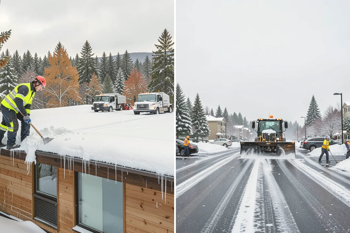 Snow Blowing Services in Kent, King County, WA - We assess the surface area and snow density