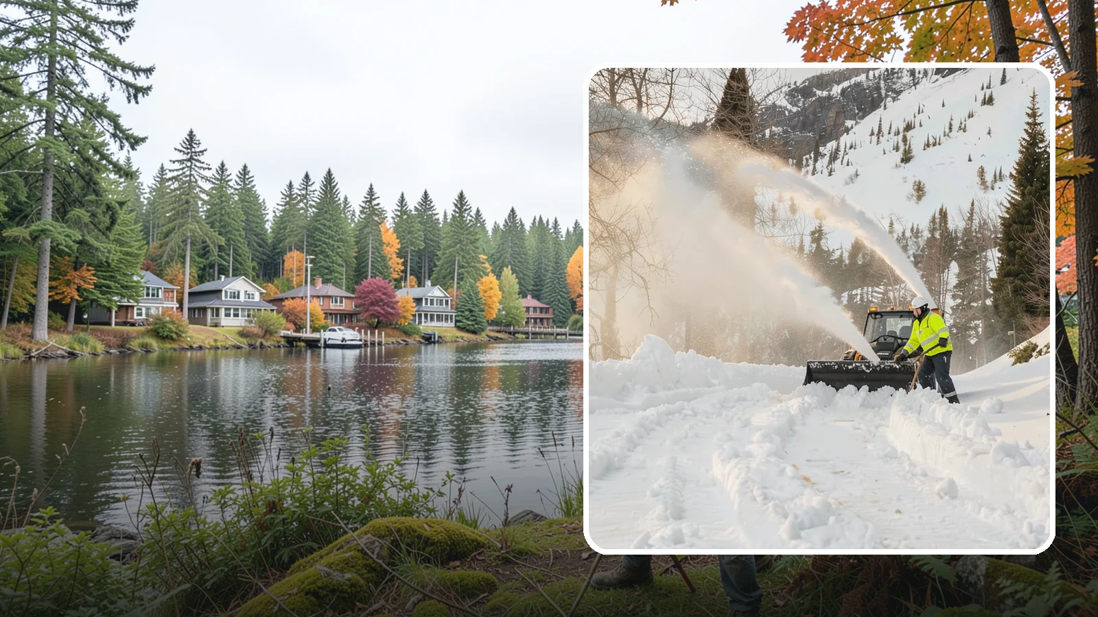 Snow Blowing Services in La Conner, Skagit County, WA - We use snow blowers to clear larger residential surfaces quickly when accumulation piles up.