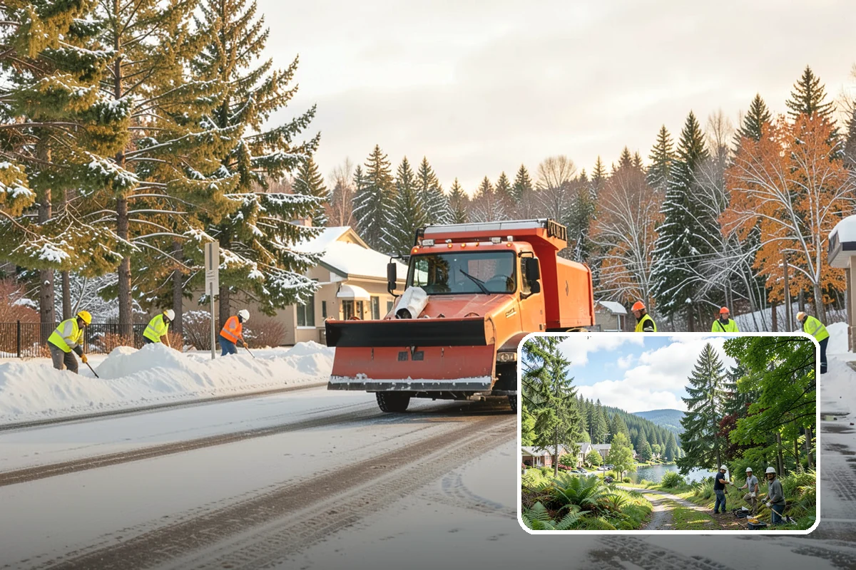 Snow Blowing Services in Lake Forest Park, King County, WA - Clears long drives and wide walks quickly