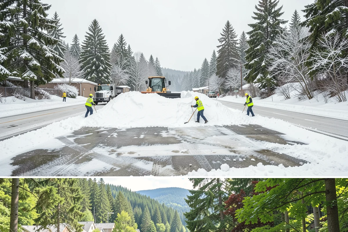 Snow Blowing Services in Lake Forest Park, King County, WA - Reserve snow-blowing service before winter so wide surfaces are handled from the first heavy storm.