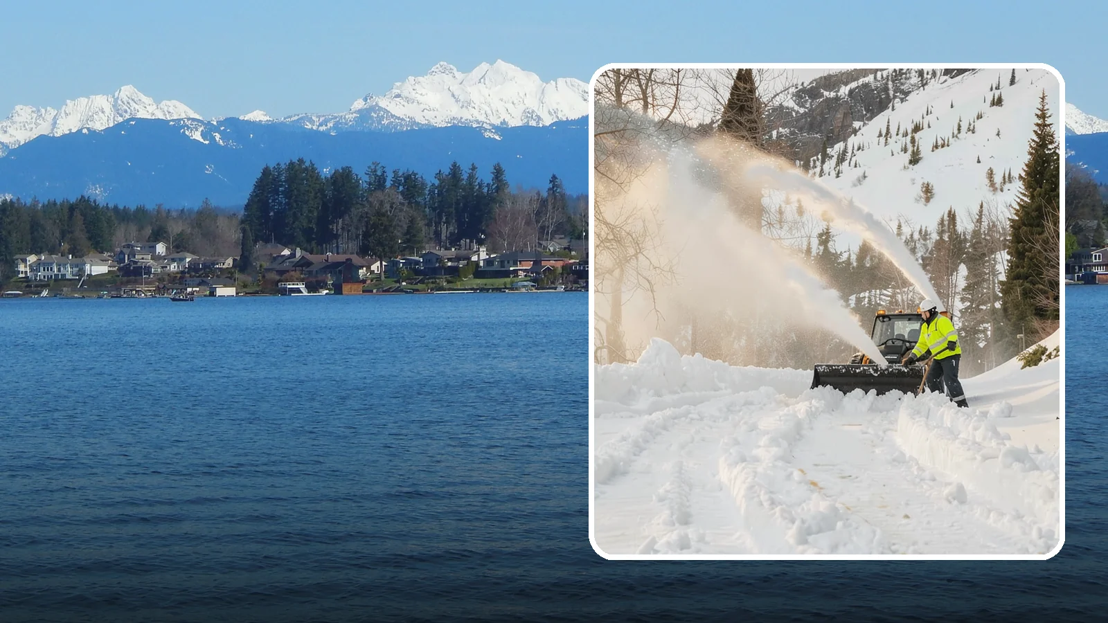 Snow Blowing Services in Lake Stevens, Snohomish County, WA - We use snow blowers to clear larger residential surfaces quickly when accumulation piles up.