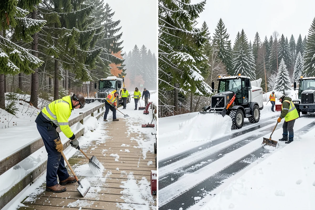 Snow Blowing Services in Lakewood, Pierce County, WA - We assess the surface area and snow density
