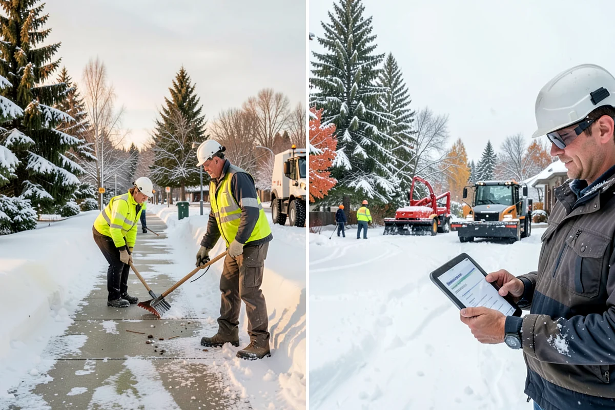 Snow Blowing Services in Maple Valley, King County, WA - We assess the surface area and snow density