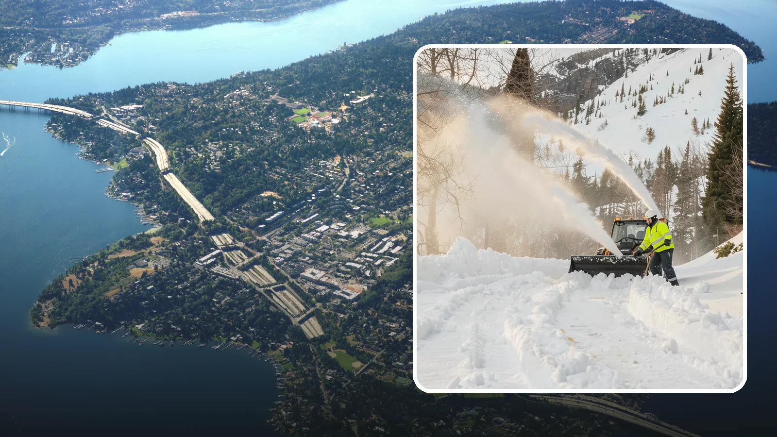 Snow Blowing Services in Mercer Island, King County, WA - We use snow blowers to clear larger residential surfaces quickly when accumulation piles up.