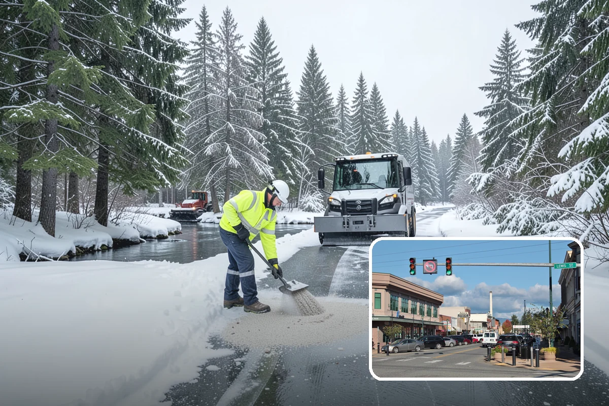 Snow Blowing Services in Monroe, Snohomish County, WA - Clears long drives and wide walks quickly