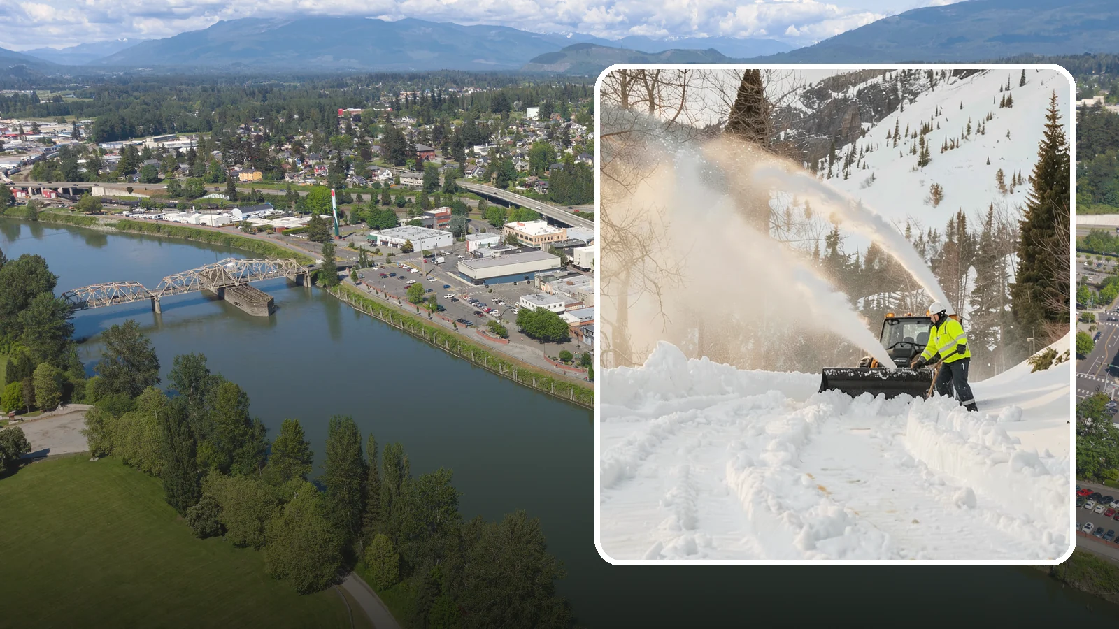 Snow Blowing Services in Mount Vernon, Skagit County, WA - We use snow blowers to clear larger residential surfaces quickly when accumulation piles up.