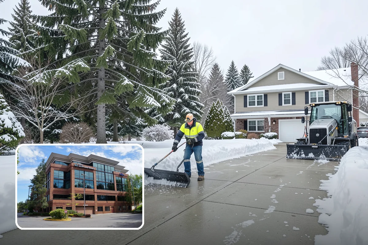 Snow Blowing Services in Mountlake Terrace, Snohomish County, WA - Clears long drives and wide walks quickly