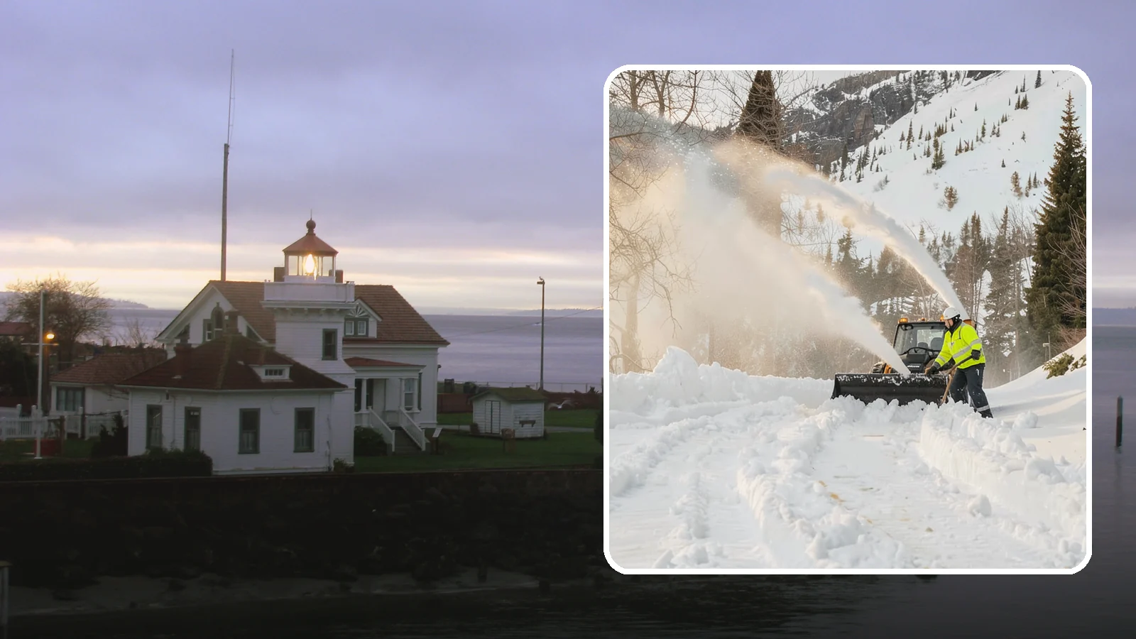 Snow Blowing Services in Mukilteo, Snohomish County, WA - We use snow blowers to clear larger residential surfaces quickly when accumulation piles up.