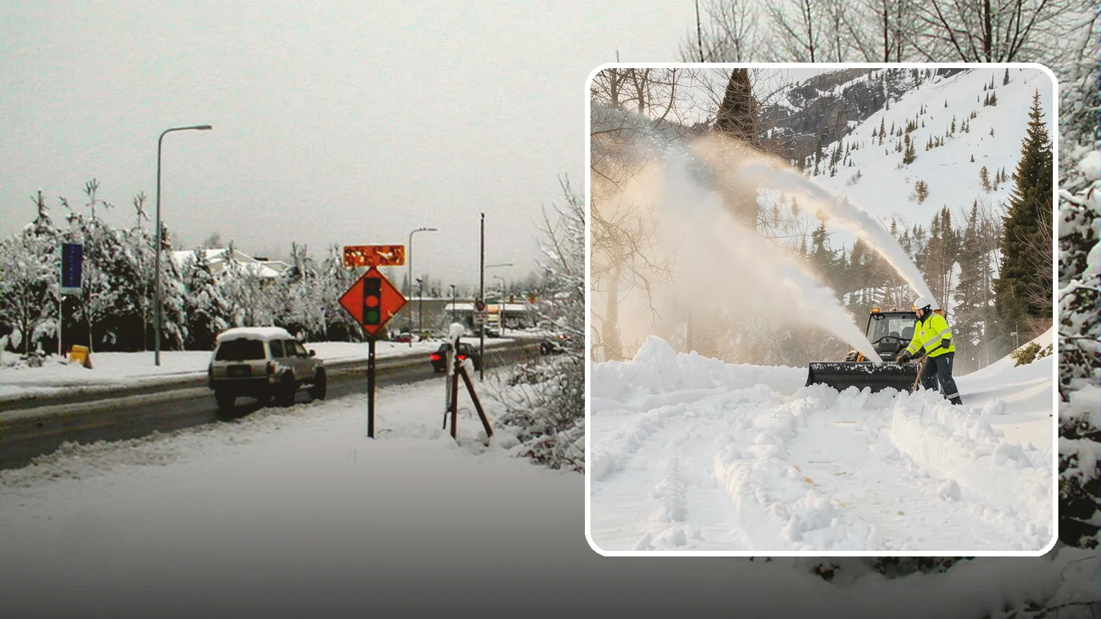 Snow Blowing Services in Newcastle, King County, WA - We use snow blowers to clear larger residential surfaces quickly when accumulation piles up.