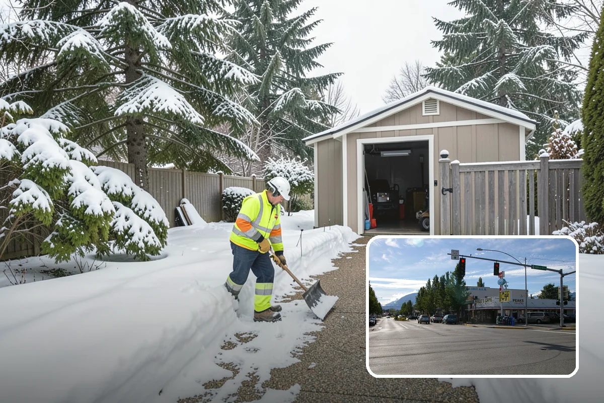 Snow Blowing Services in North Bend, King County, WA - Clears long drives and wide walks quickly