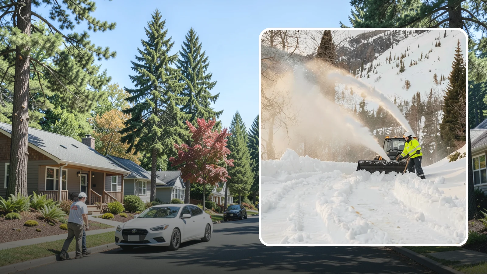 Snow Blowing Services in Orting, Pierce County, WA - We use snow blowers to clear larger residential surfaces quickly when accumulation piles up.