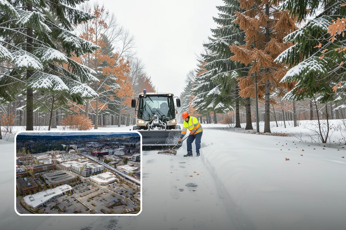 Snow Blowing Services in Redmond, King County, WA - Clears long drives and wide walks quickly