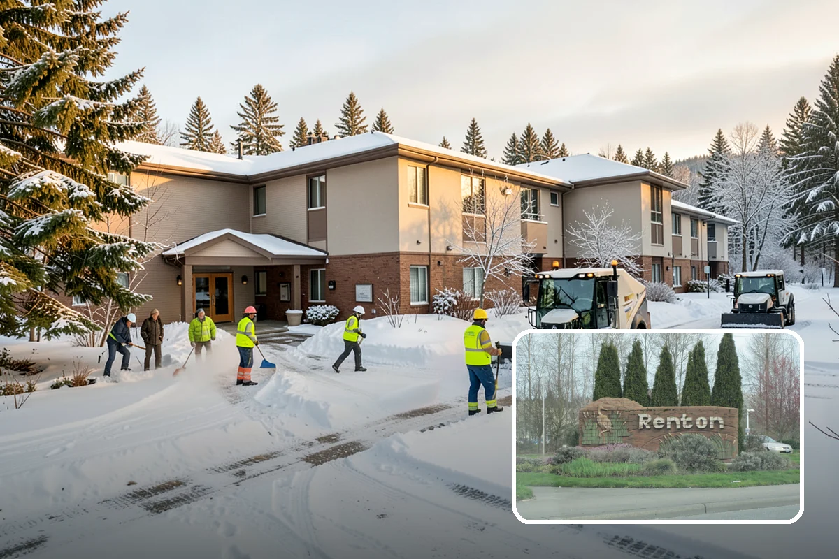 Snow Blowing Services in Renton, King County, WA - Clears long drives and wide walks quickly