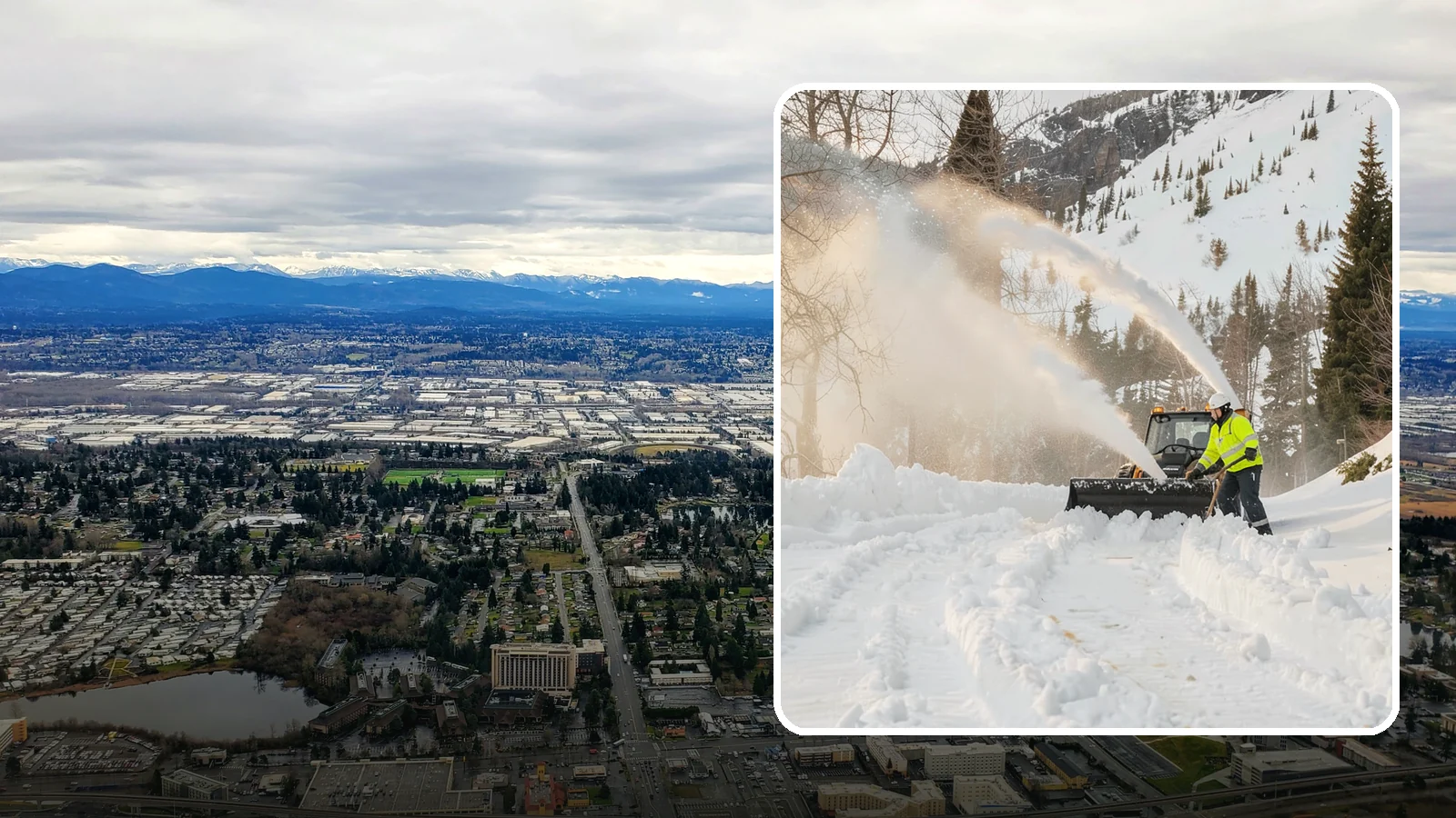 Snow Blowing Services in SeaTac, King County, WA - We use snow blowers to clear larger residential surfaces quickly when accumulation piles up.