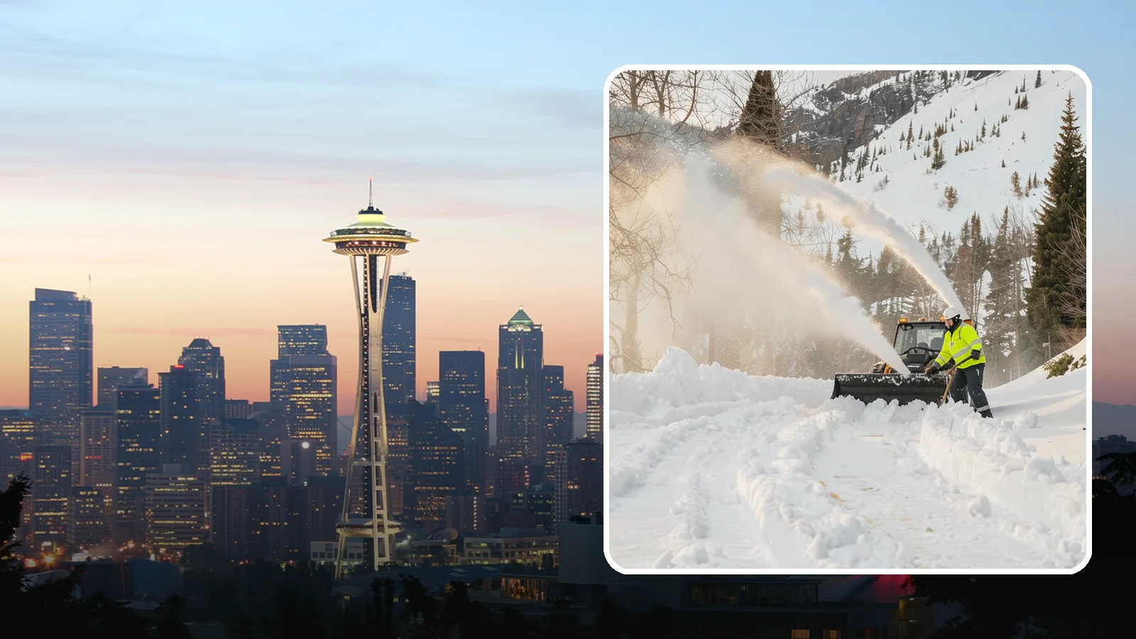 Snow Blowing Services in Seattle, King County, WA - We use snow blowers to clear larger residential surfaces quickly when accumulation piles up.
