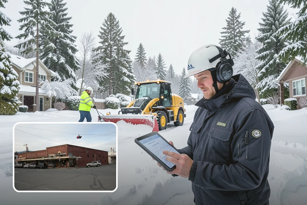 Snow Blowing Services in Sedro-Woolley, Skagit County, WA - Clears long drives and wide walks quickly