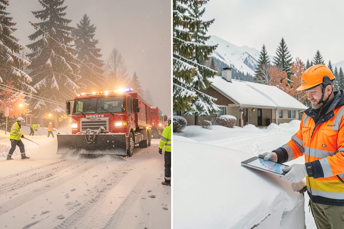 Snow Blowing Services in Snohomish, Snohomish County, WA - We assess the surface area and snow density