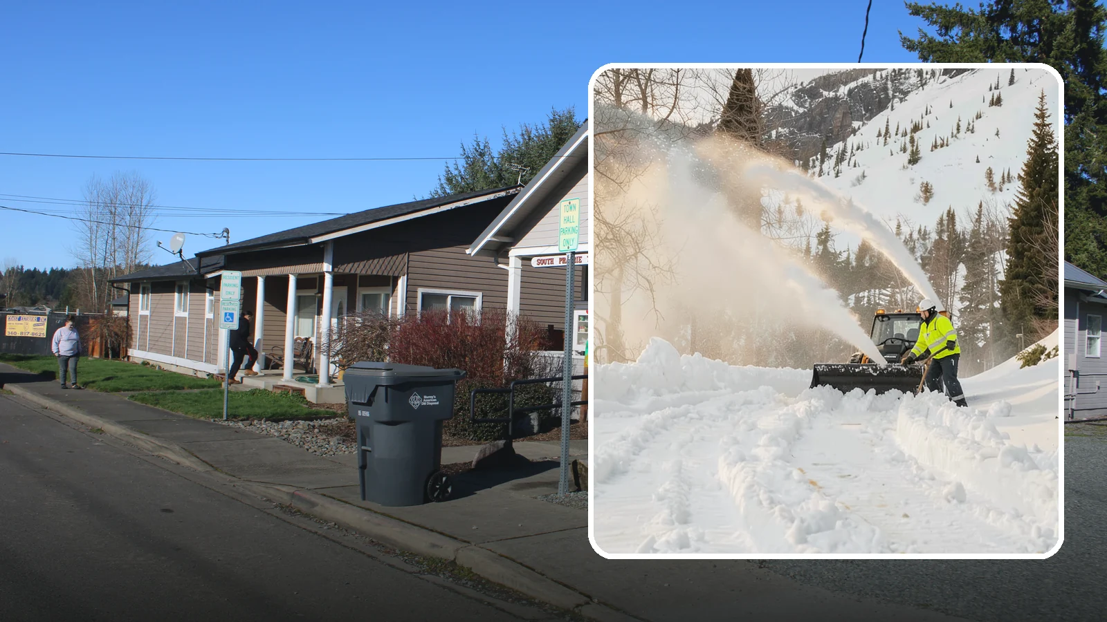 Snow Blowing Services in South Prairie, Pierce County, WA - We use snow blowers to clear larger residential surfaces quickly when accumulation piles up.