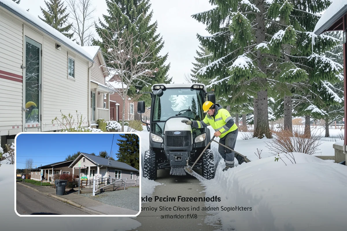 Snow Blowing Services in South Prairie, Pierce County, WA - Clears long drives and wide walks quickly