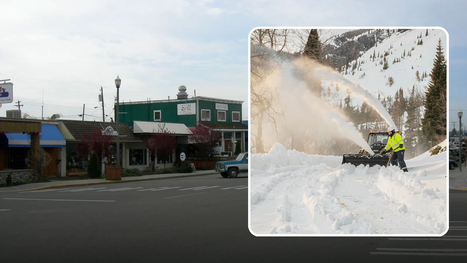 Snow Blowing Services in Stanwood, Snohomish County, WA - We use snow blowers to clear larger residential surfaces quickly when accumulation piles up.