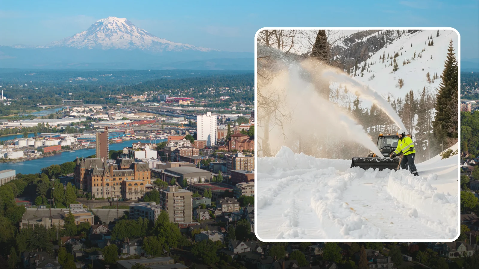 Snow Blowing Services in Tacoma, Pierce County, WA - We use snow blowers to clear larger residential surfaces quickly when accumulation piles up.