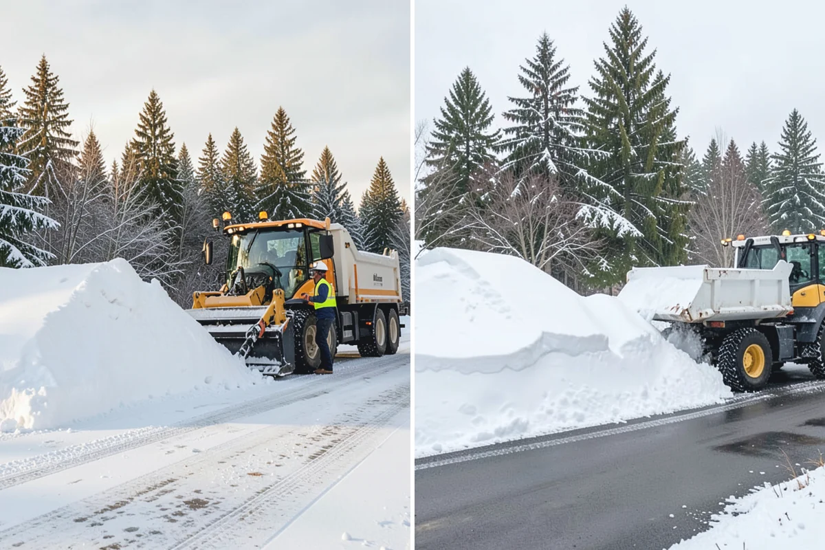 Snow Blowing Services in Wilkeson, Pierce County, WA - We assess the surface area and snow density
