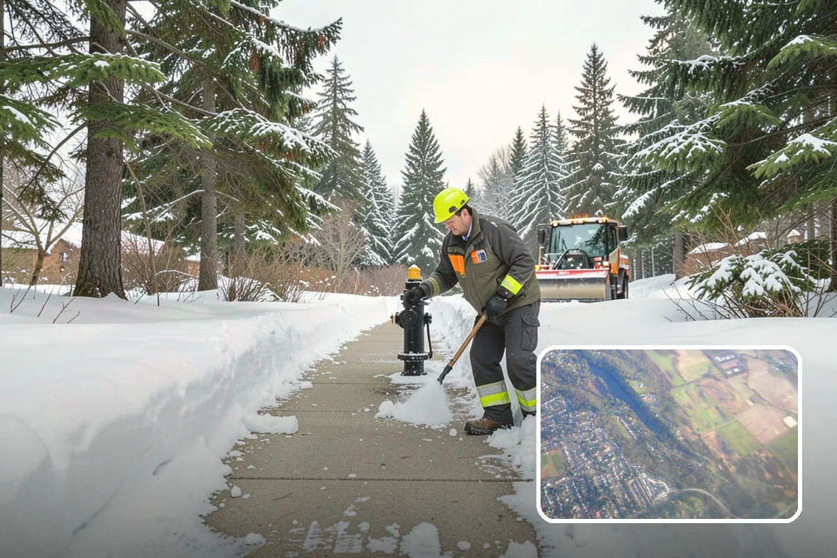 Snow Containment in Algona, King County, WA - Keeps snow out of traffic and access areas