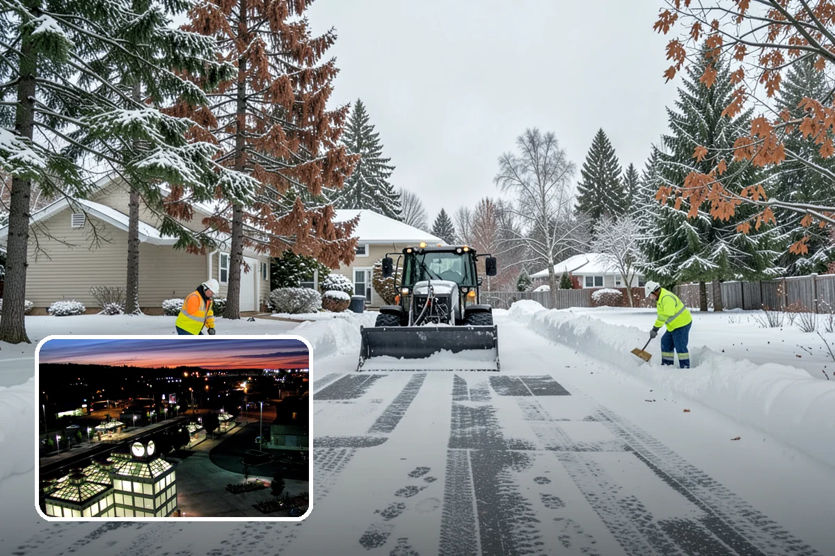 Snow Containment in Auburn, King County, WA - Keeps snow out of traffic and access areas