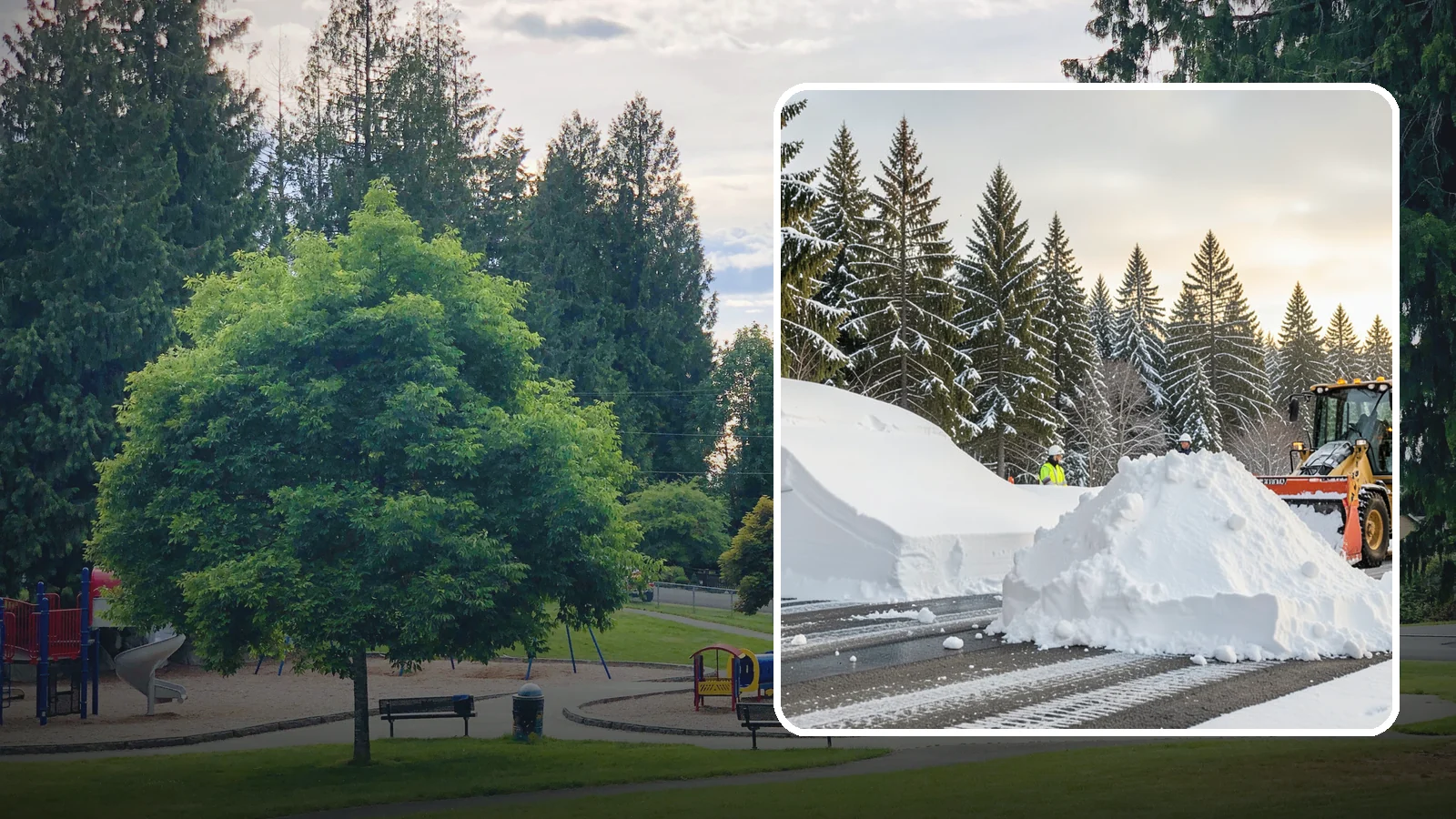Snow Containment in Bonney Lake, Pierce County, WA - We contain snow within designated zones so it stays out of traffic areas and drains where intended.