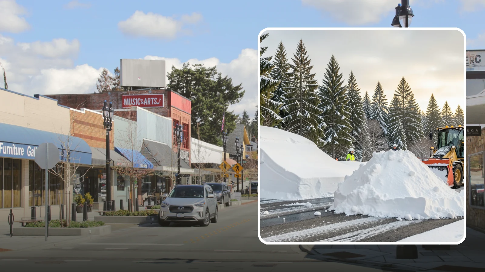 Snow Containment in Bothell, King County, WA - We contain snow within designated zones so it stays out of traffic areas and drains where intended.