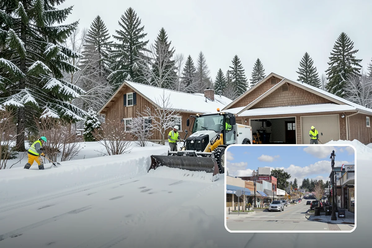Snow Containment in Bothell, King County, WA - Keeps snow out of traffic and access areas