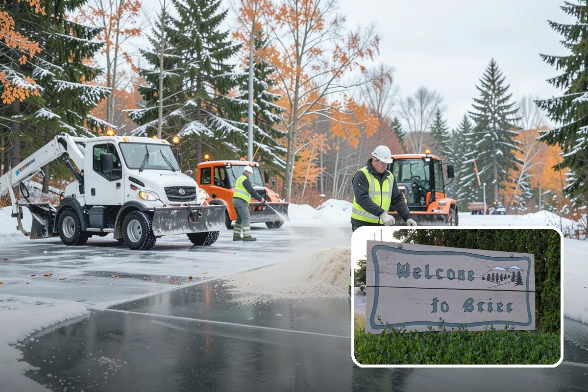 Snow Containment in Brier, Snohomish County, WA - Keeps snow out of traffic and access areas