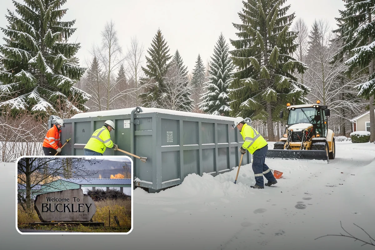 Snow Containment in Buckley, Pierce County, WA - Keeps snow out of traffic and access areas