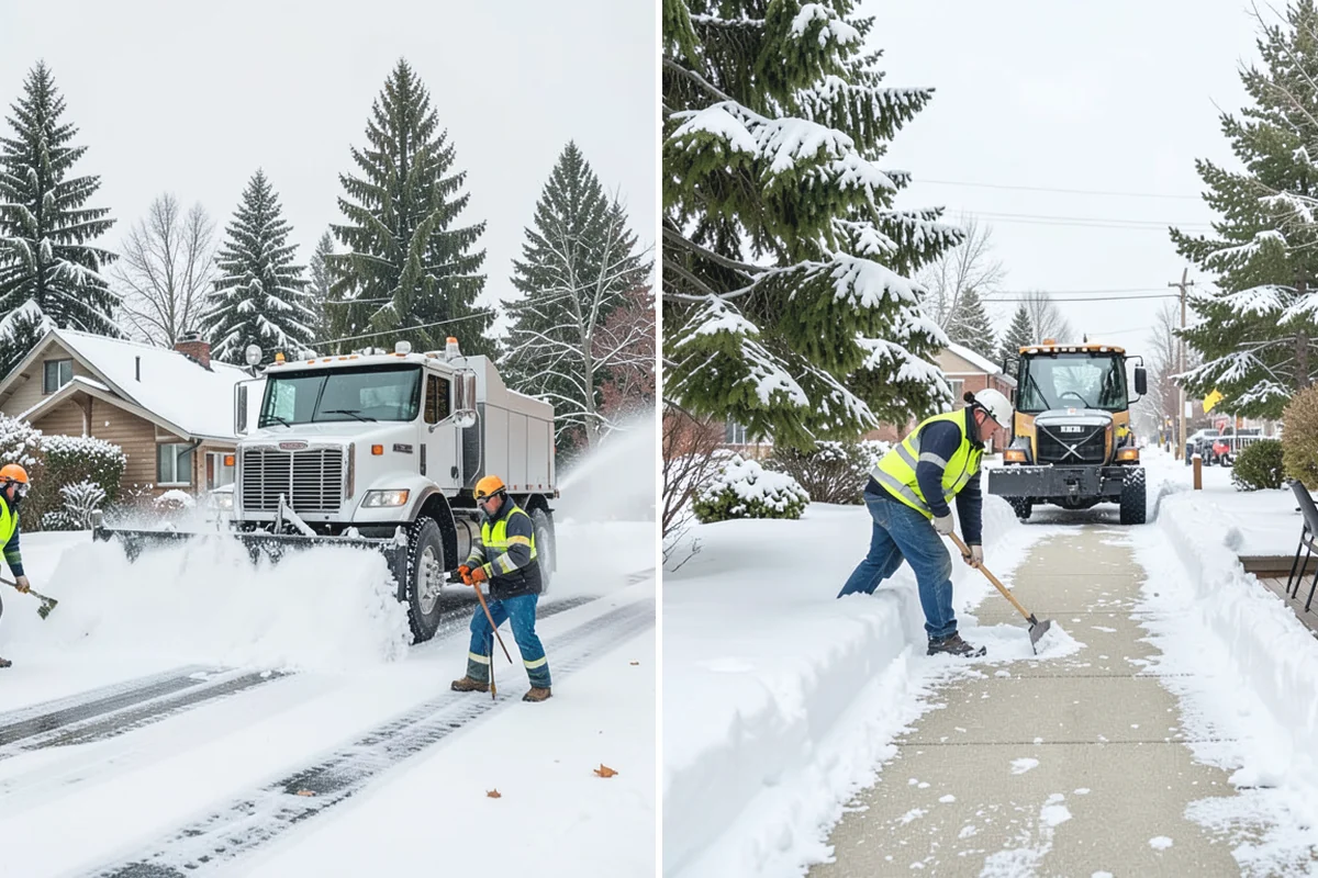 Snow Containment in Buckley, Pierce County, WA - Map the site and pick containment zones
