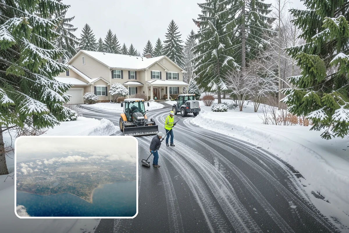 Snow Containment in Burien, King County, WA - Keeps snow out of traffic and access areas