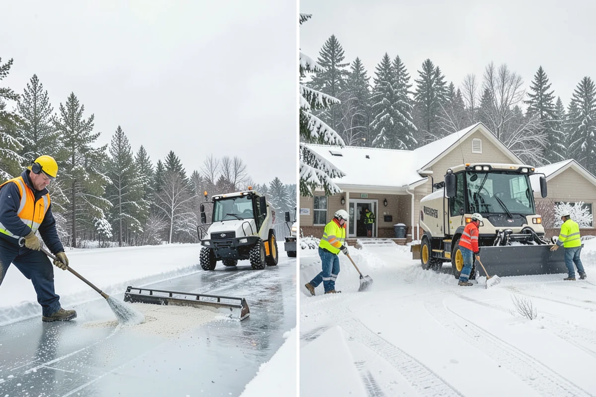 Snow Containment in Burien, King County, WA - Map the site and pick containment zones