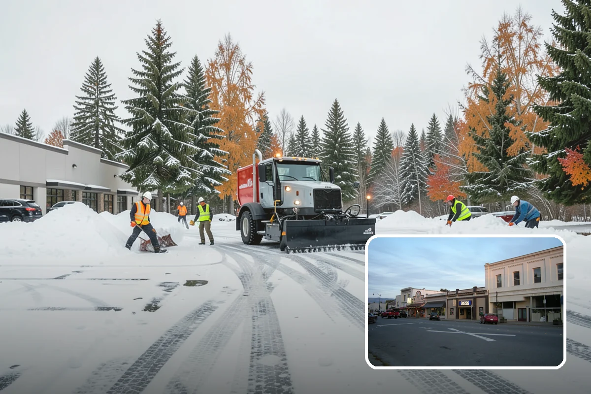 Snow Containment in Burlington, Skagit County, WA - Keeps snow out of traffic and access areas