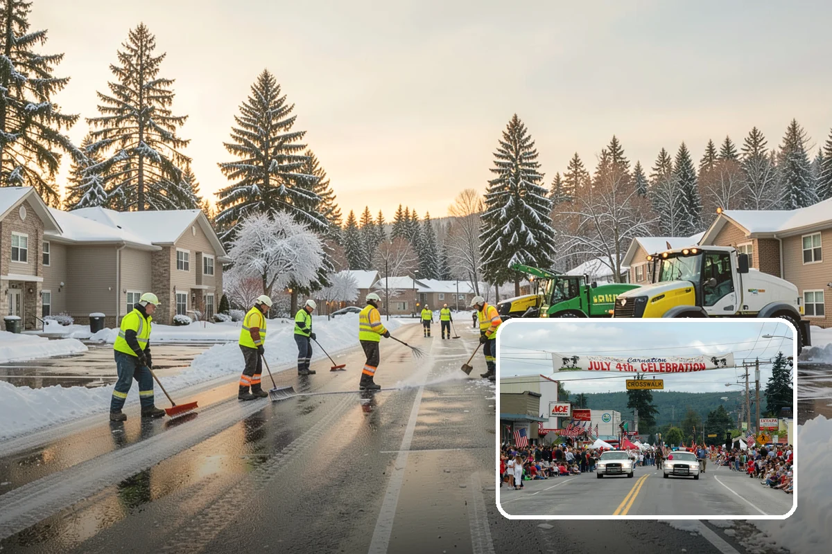 Snow Containment in Carnation, King County, WA - Keeps snow out of traffic and access areas