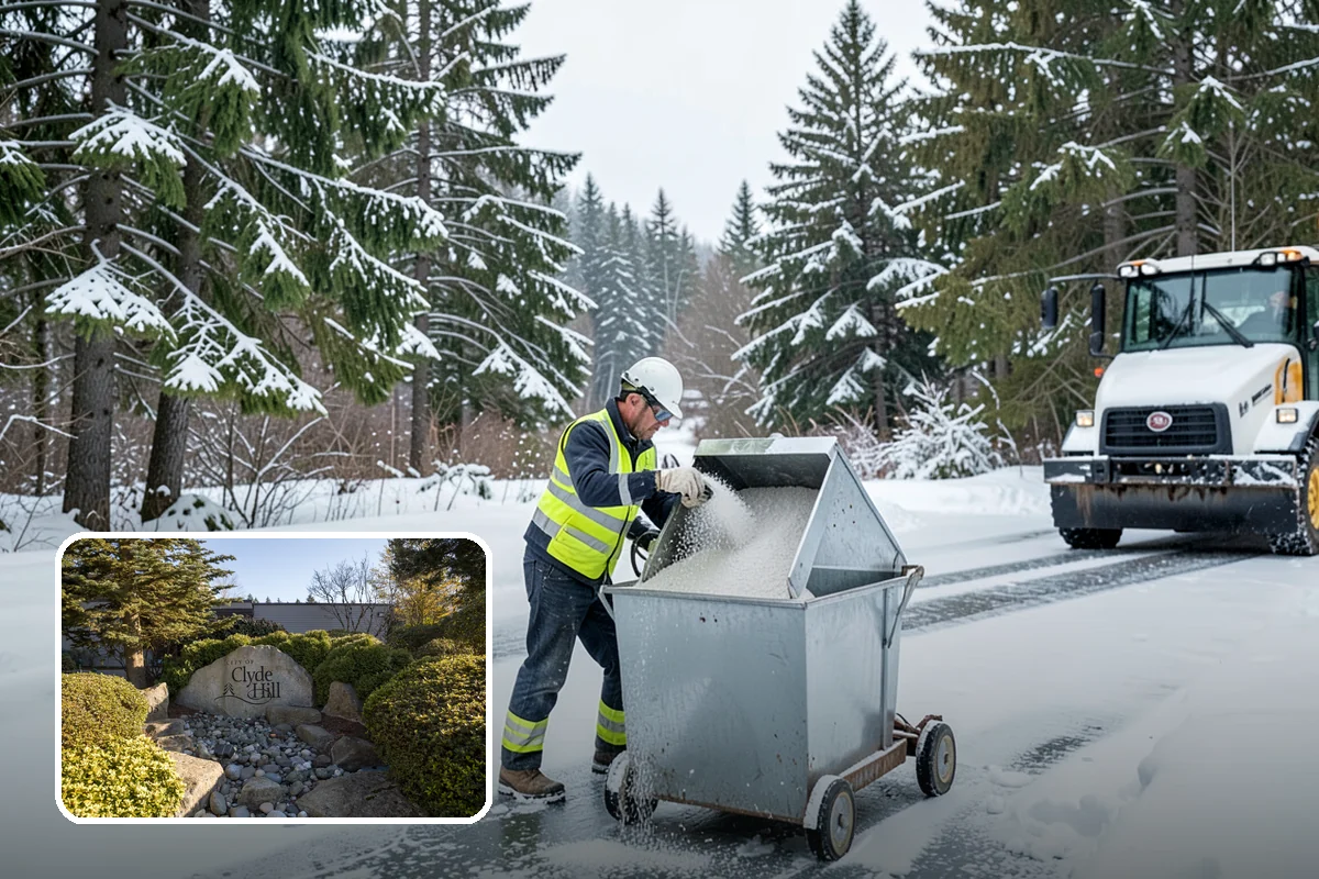 Snow Containment in Clyde Hill, King County, WA - Keeps snow out of traffic and access areas