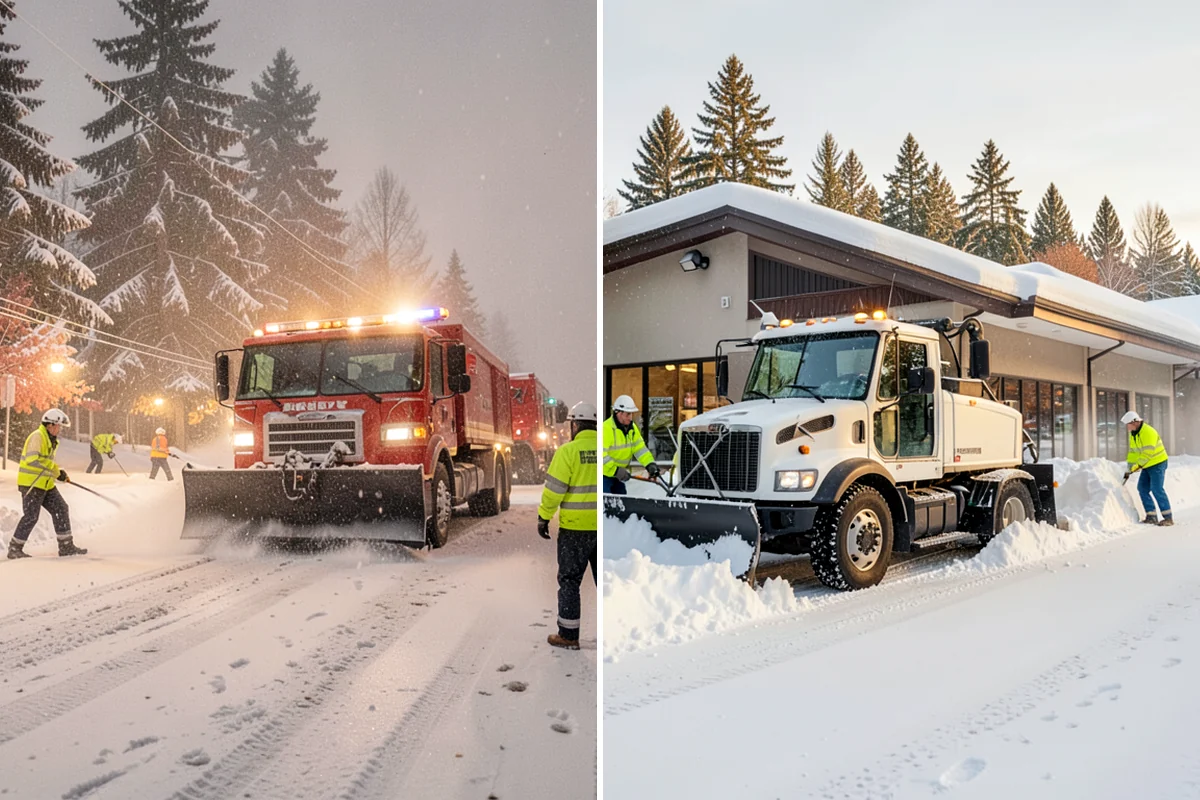 Snow Containment in Clyde Hill, King County, WA - Map the site and pick containment zones