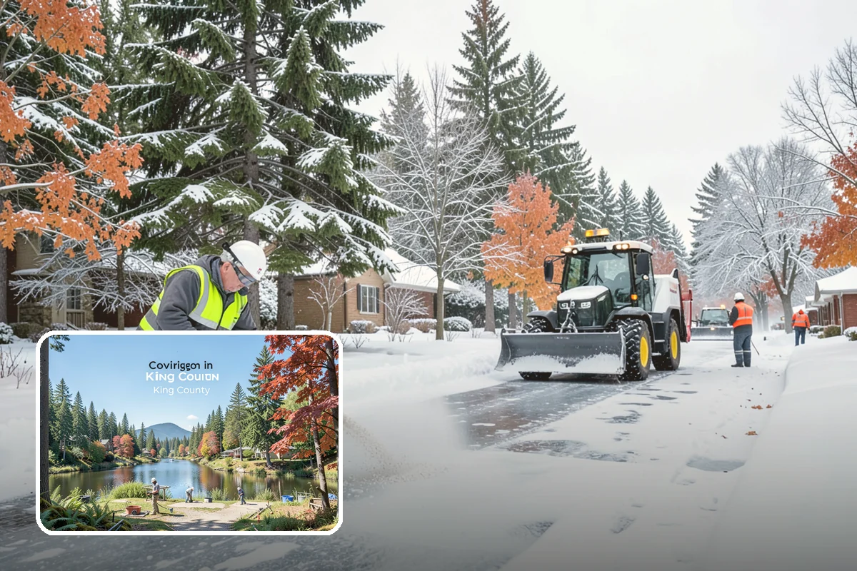 Snow Containment in Covington, King County, WA - Keeps snow out of traffic and access areas