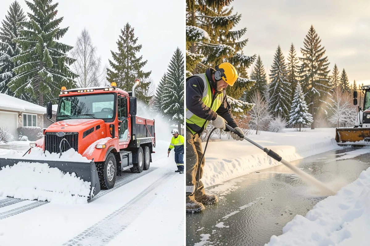 Snow Containment in Covington, King County, WA - Map the site and pick containment zones