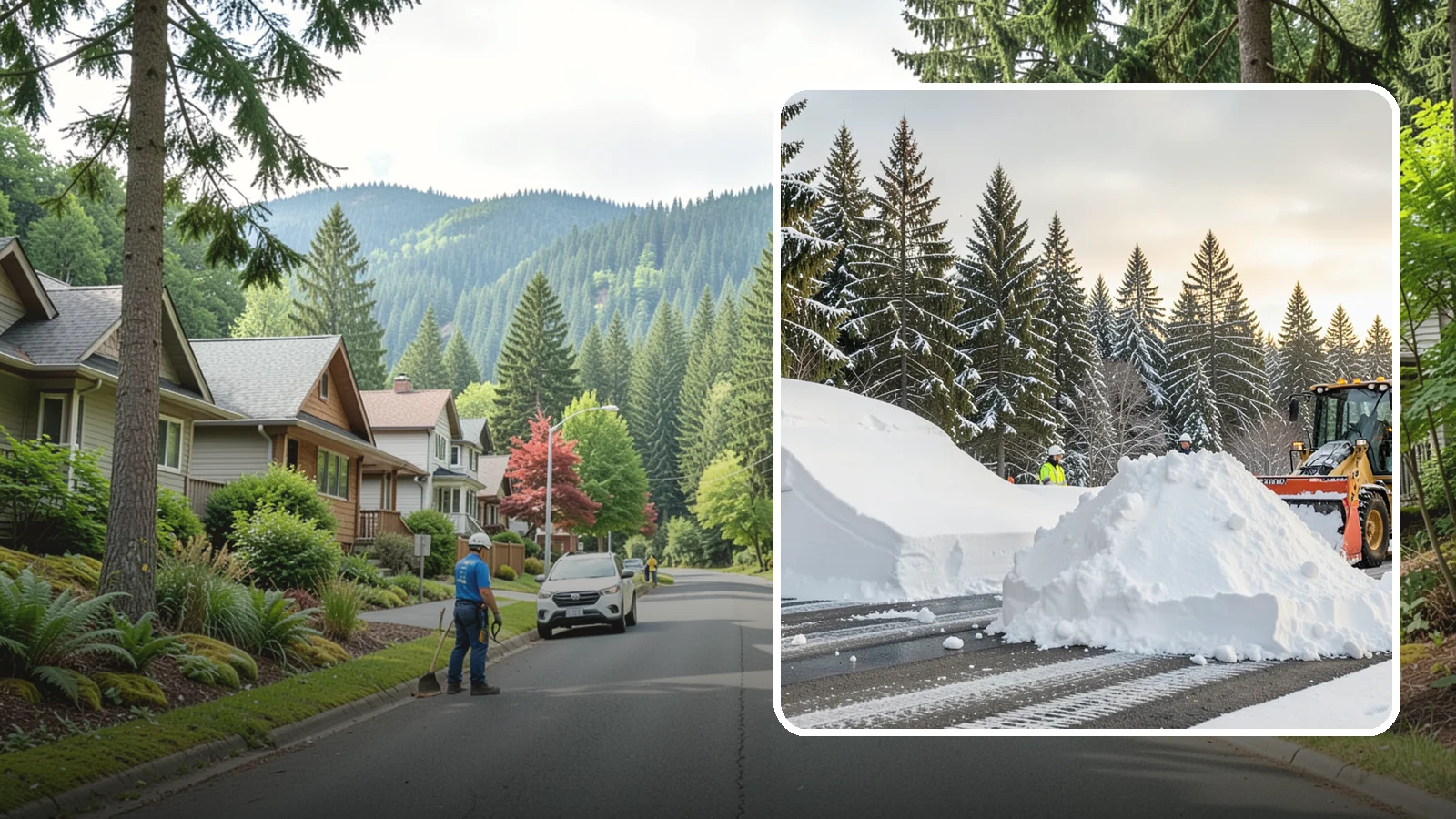 Snow Containment in Darrington, Snohomish County, WA - We contain snow within designated zones so it stays out of traffic areas and drains where intended.
